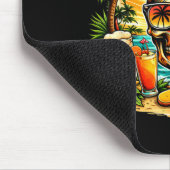 Das Leben ist besser am Strand Retro Palmen Mousepad (Ecke)