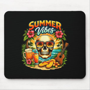 Das Leben ist besser am Strand Retro Palmen Mousepad