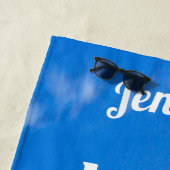 Das Leben ist besser am Strand schönes Foto Strandtuch (Beispiel)