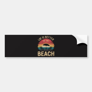 Das Leben ist besser am Strand Sommerferien Stimmu Autoaufkleber