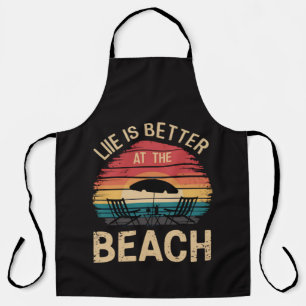 Das Leben ist besser am Strand Sommerferien Stimmu Schürze