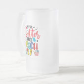 Das Leben ist besser am Strand - Spaß Sommerdesign Mattglas Bierglas (Vorderseite Links)