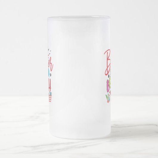 Das Leben ist besser am Strand - Spaß Sommerdesign Mattglas Bierglas (Mittel)