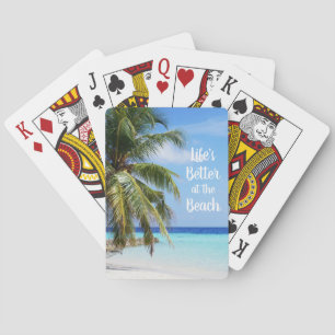 Das Leben ist besser am Strand Spielkarten
