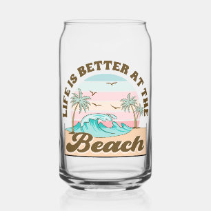 Das Leben ist besser am Strand Tropischer Sommer  Dosenglas