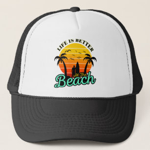 Das Leben ist besser am Strand Truckerkappe
