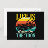 Das Leben ist besser auf Bootsschifffahrt Segler C Ankündigungspostkarte (Vorne/Hinten)