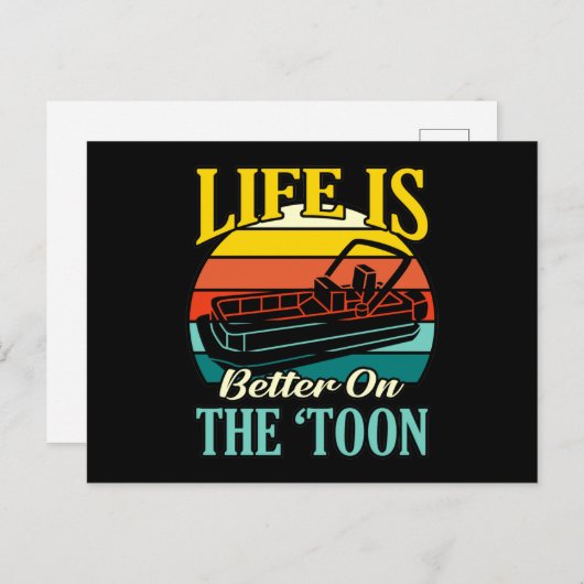 Das Leben ist besser auf Bootsschifffahrt Segler C Ankündigungspostkarte (Vorne/Hinten)