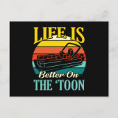 Das Leben ist besser auf Bootsschifffahrt Segler C Ankündigungspostkarte (Vorderseite)