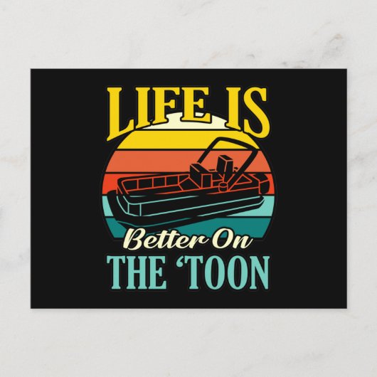 Das Leben ist besser auf Bootsschifffahrt Segler C Ankündigungspostkarte (Vorderseite)