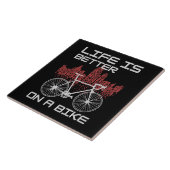 Das Leben ist besser auf dem Bike Fliese (Seite)