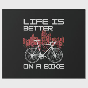 Das Leben ist besser auf dem Bike Geschenkpapier