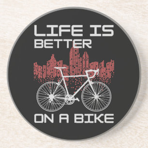 Das Leben ist besser auf dem Bike Getränkeuntersetzer