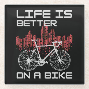 Das Leben ist besser auf dem Bike Glasuntersetzer