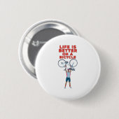 Das Leben ist besser auf dem Fahrrad Button (Vorne & Hinten)