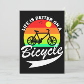 Das Leben ist besser auf dem Fahrrad  Dankeskarte (Stehend Vorderseite)