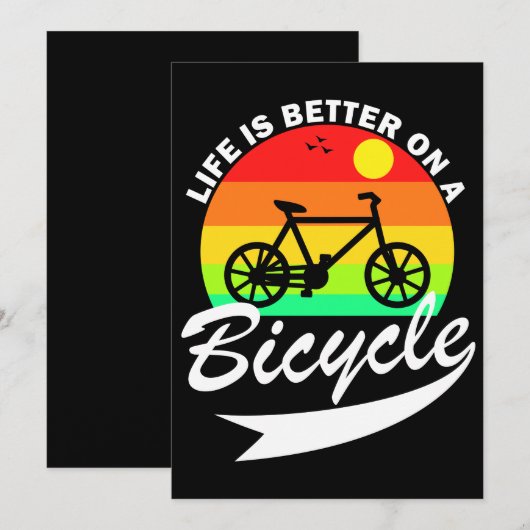 Das Leben ist besser auf dem Fahrrad  Dankeskarte (Vorne/Hinten)