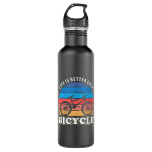 Das Leben ist besser auf dem Fahrrad Edelstahlflasche