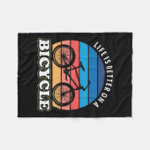 Das Leben ist besser auf dem Fahrrad Fleecedecke (Vorderseite (Horizontal))