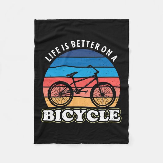 Das Leben ist besser auf dem Fahrrad Fleecedecke (Vorderseite)