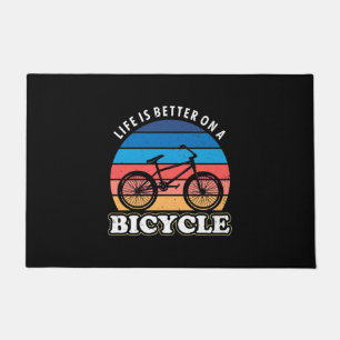 Das Leben ist besser auf dem Fahrrad Fußmatte