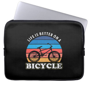 Das Leben ist besser auf dem Fahrrad Laptopschutzhülle