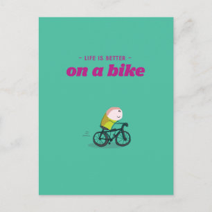 Das Leben ist besser auf dem Fahrrad Postkarte