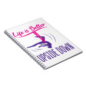 Das Leben ist besser auf dem Luftweg Yoga Notizblock (Rechte Seite)