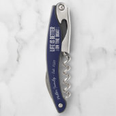 Das Leben ist besser auf dem Namen der Bootsfamili Kellnermesser (Rückseite)