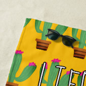 Das Leben ist besser auf dem niedlichen Katctus-Dr Strandtuch (Beispiel)