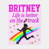 DAS LEBEN IST BESSER AUF DEM PERSONALISIERTEN BLAN FLEECEDECKE (Vorderseite)