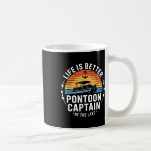 Das Leben ist besser auf dem Pontoon Kapitän Bootf Kaffeetasse