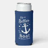Das Leben ist besser auf dem Schiff Nautic Familie Selters Dosenkühler (Seltzer Vorderseite)