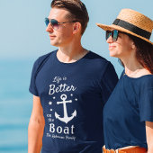 Das Leben ist besser auf dem Schiff Nautic Familie T-Shirt