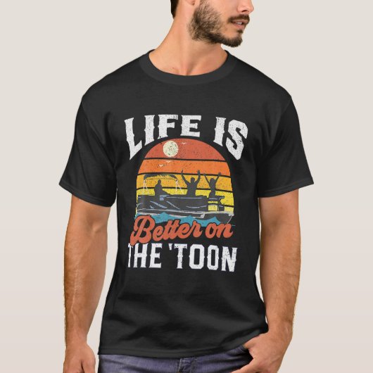 Das Leben ist besser auf dem Toon Pontoon Boot Gi T-Shirt (Vorderseite)