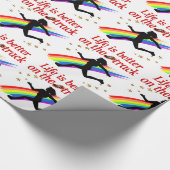 DAS LEBEN IST BESSER AUF DEM TRACK-RUNNER-DESIGN GESCHENKPAPIER (Ecke)