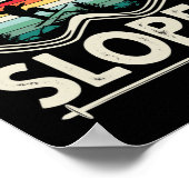 Das Leben ist besser auf den Pisten Ski Retro Snow Poster (Ecke)