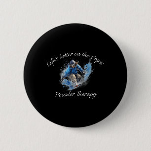 Das Leben ist besser auf den Pisten. Snowboarden Button