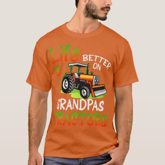 Das Leben ist besser auf der Grandpas-Traktor-Fami T-Shirt