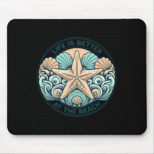 Das Leben ist besser auf der Kreuzfahrt am Strand  Mousepad