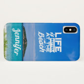 Das Leben ist besser auf der Sommer-Paradies-Insel Case-Mate iPhone Hülle (Rückseite (Horizontal))