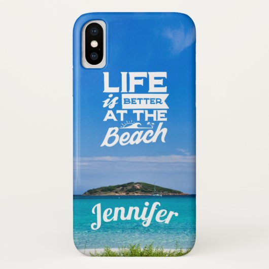 Das Leben ist besser auf der Sommer-Paradies-Insel Case-Mate iPhone Hülle (Rückseite)