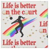 DAS LEBEN IST BESSER AUF DER VOLLEYBALLPLANUNG DES STOFF (Nahaufnahme)