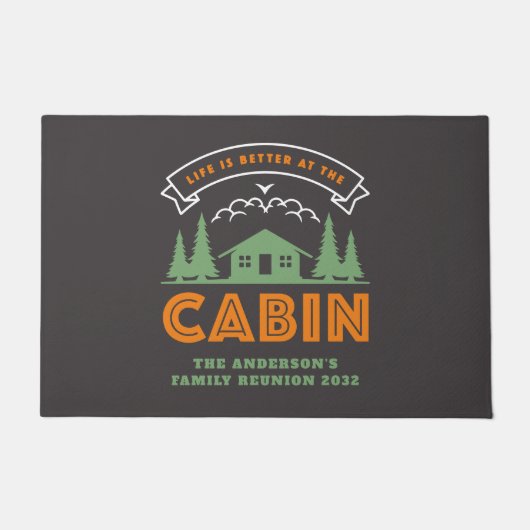 Das Leben ist besser auf der Wiedersehen der Kabin Fußmatte (Vorderseite)