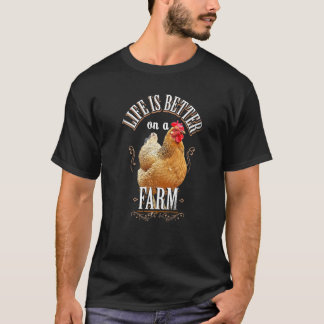 Das Leben ist besser auf einem Bauernhof Vintage H T-Shirt
