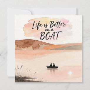 Das Leben ist besser auf einem Boot Einladung