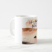 Das Leben ist besser auf einem Boot Kaffeetasse (Vorderseite Links)