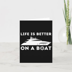 Das Leben ist besser auf einem Boot - Vintager Boo Karte