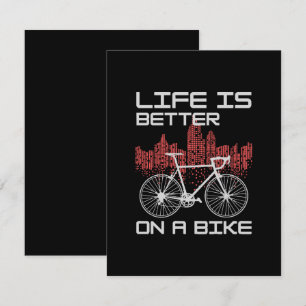 Das Leben ist besser auf einem Fahrrad Begleitkarte