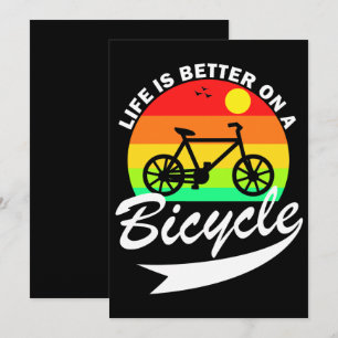 Das Leben ist besser auf einem Fahrrad Dankeskarte